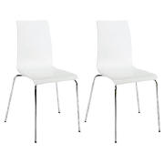 Unbranded Pair of Padova chairs, white