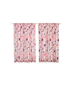 Pair of Pencil Pleat Playboy Curtains - Pink
