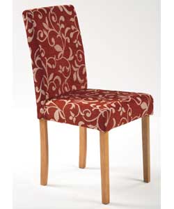 Unbranded Pair of Removable Red Dining Chair Covers