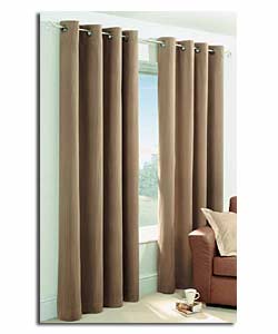 Pair of Ring Top Stone Curtains - 116 x 137cm