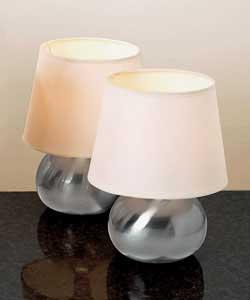 Pair of Steel Ball Touch Lamps