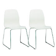 Unbranded Pair of Whistler Chairs, White