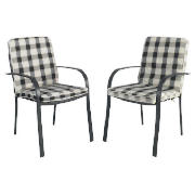 Unbranded Pair of Wiltshire Padded Chairs, Grey