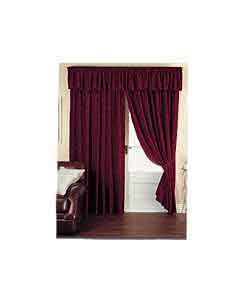 Pair of Wine Ready Made Curtains - (W)46, (D)72ins