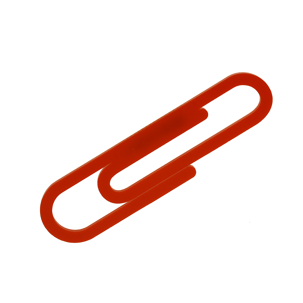 Unbranded Paper Clip Brooch- Red