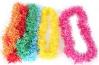 Leis are used to mark special occasions in Hawaii.   These paper leis are an inexpensive way to