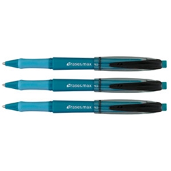 Erasable ball pen with a rubberised ergonomic gripBody colour denotes ink colourLine width: