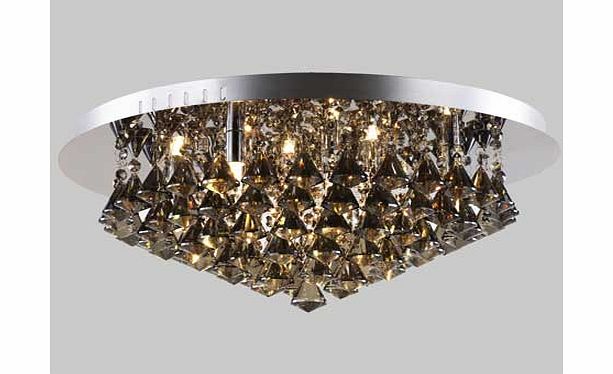 Unbranded Parma 8 Light Flush Ceiling Fitting - Crystal