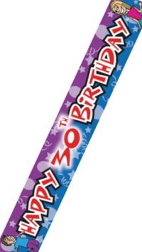 Unbranded Party Banner - Happy 30th Birthday 9ft