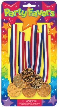 Unbranded Party Favour: Award Medal Ribbons Pk6