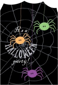 Unbranded Partyware: 8 Spider Frenzy Postcard Invite