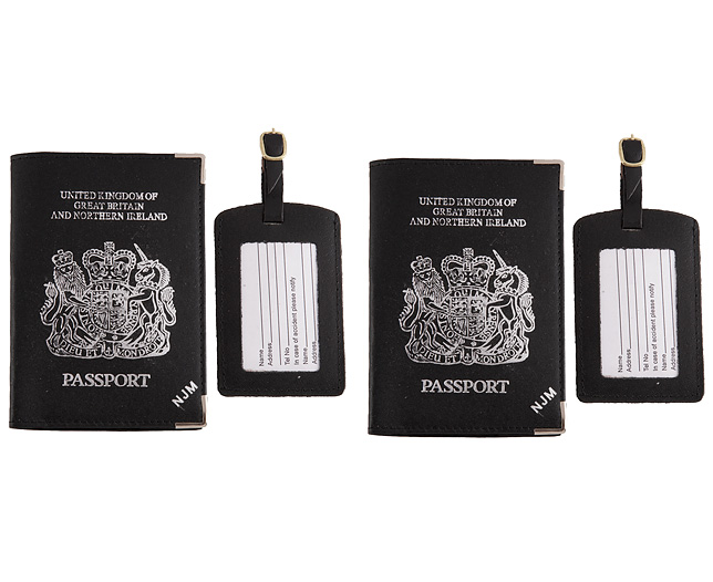 Unbranded Passport Cover and Tags (1 1 FREE) Personalised,