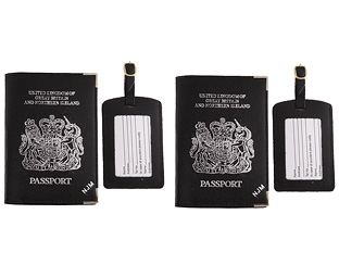 Unbranded Passport Cover and Tags (1 plus 1 FREE)