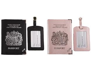 Unbranded Passport Cover/Tags 1 plus 1 FREE Pers - P Pink
