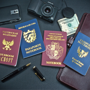 Unbranded Passport Novelty Notebooks Set of 4