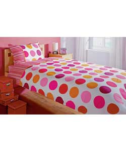 Pastilles Single Duvet Cover Set - Pink