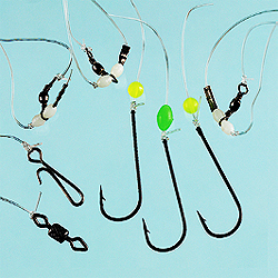 High Quality 3 hook paternoster rigs. Beaded and Crimped Snoods with hi-viz beads genie fast link cl