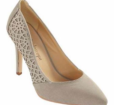 This court is sure to be a best seller. Laser cut detail is totally on trend this season and you wont be disappointed with this stunning high court. Shoes Features: Upper: Textile/Other materials Lining, sock and sole: Other materials Heel height app