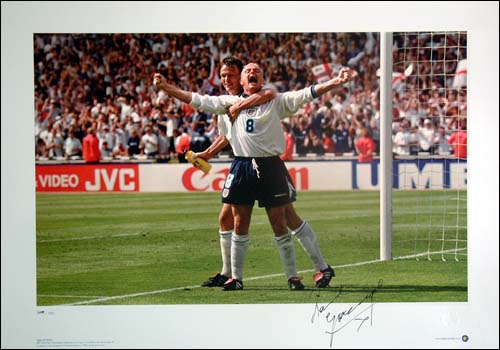 Unbranded Paul Gascoigne and#8211; Euro 96 Goal v Scotland - Signed Ltd. Ed. print