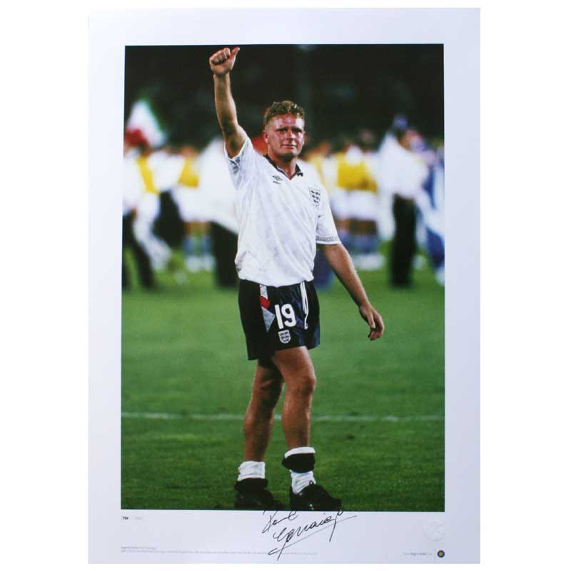 This fantastic A2 print shows an emotional Paul Gascoigne after England