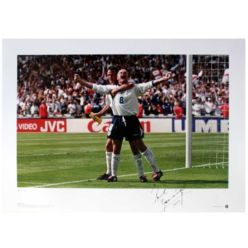 Unbranded Paul Gascoigne Signed Photo - Scotland Euro 96 Goal