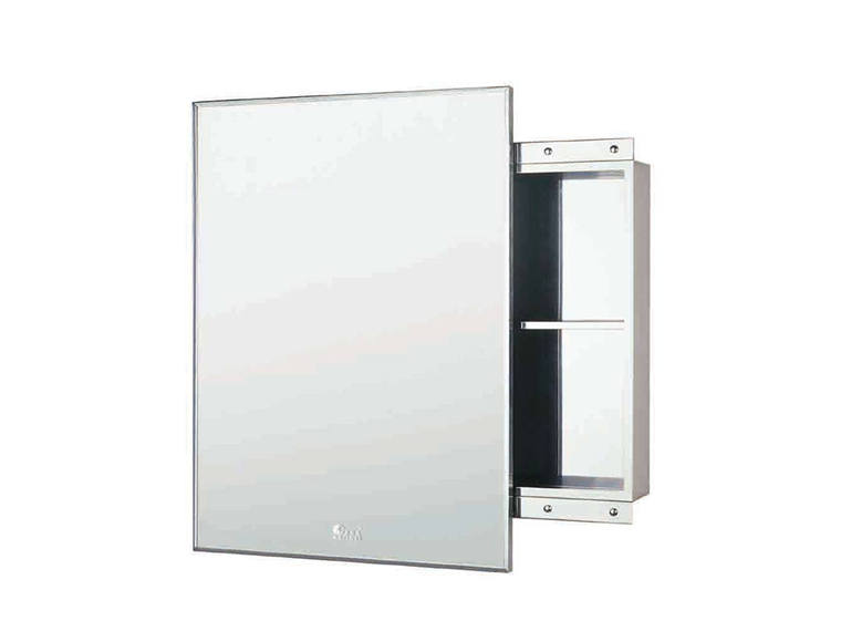 Stainless Steel Mirrored Cabinet. Height 800 mm Wi