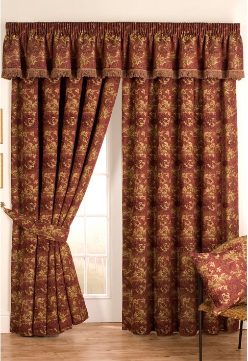 Unbranded Pemberley Damson Rust Lined Curtains