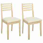 Unbranded Pemberley Pair Of Slat Back Chairs, Natural