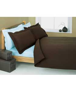 Percale Single Duvet Cover - Chocolate