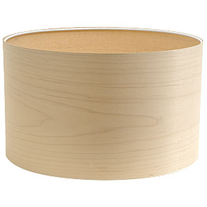 Maple veneer cylindrical lampshade with subtle graining