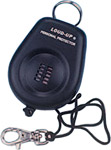 A very compact personal alarm  in a tough black plastic case. Due to its slim size  it can be easily