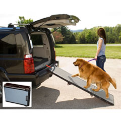 The Pet Gear Tri-Fold Pet Ramp is ideal for both small and large dogs that have difficulty getting i