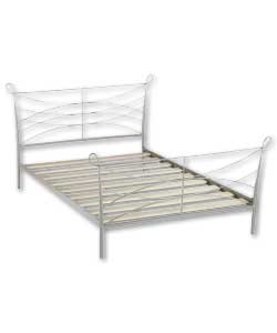 Pewter Loop Double Bedstead - Frame Only