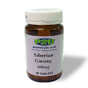 Pharmacy2U Siberian Ginseng 600mg Tablets cl - Size: 90 cl