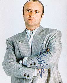 signed phil collins photo