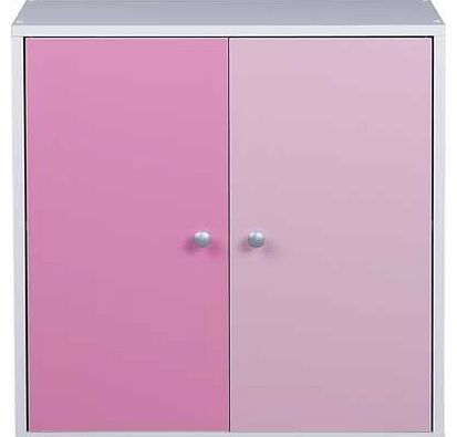 This cute Phoenix 2 door storage cube has a shelf in the middle and is conveniently stackable with other Phoenix storage cubes. The white casing is complemented by two tones of pink on the doors. Part of the Phoenix collection Size H70. W70. D35cm. W