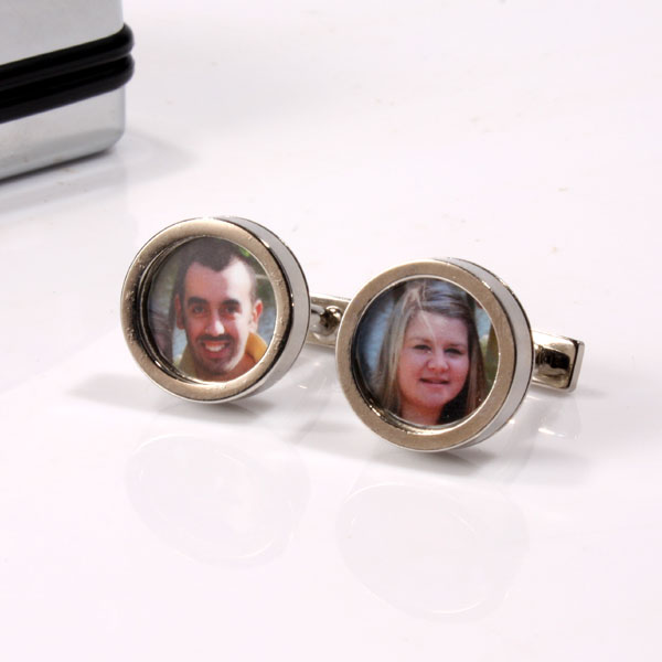 Unbranded Photo Frame Cufflinks in Personalised Box