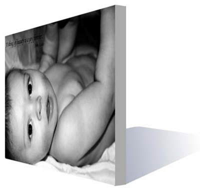 Celebrate your favourite photograph in a stunning canvas print and personalise it further with your 