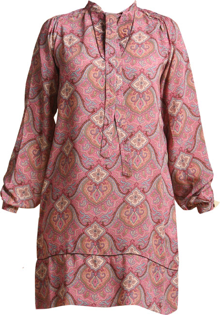 Unbranded Pia paisley print tie neck tunic