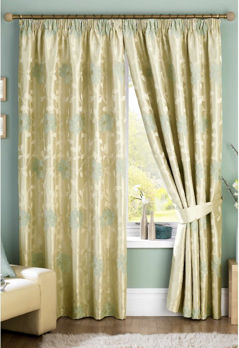 Unbranded Piccadilly Duck Egg Lined Curtains