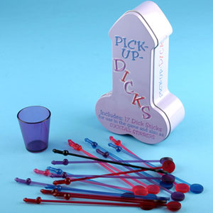 A great horny variation on the original and classic Pick-Up-Sticks game is Pick-Up-Dicks. Use the Bl