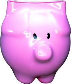 Piggy Bank in Pink PVC