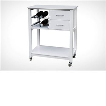 This is a Brand New item that is a customer return. Packaging may not be perfect and has been opened to check the contents.Pairing practicality with style, these trolleys help to keep kitchens tidy. Castors mean the trolleys are easy to move around -