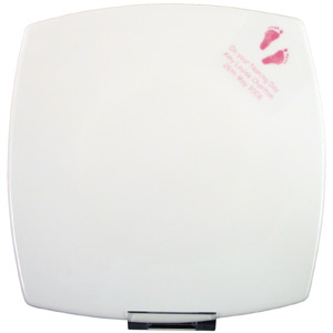 The Pink Footprint Personalised Square Message Plate is a wonderful keepsake gift whether it`s for a
