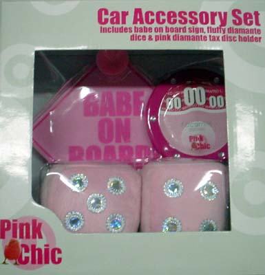 Pink 3 Piece Car Set