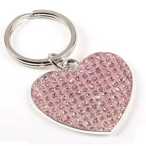 Unbranded Pink Diamonds Collection - Pink Heart Keyring