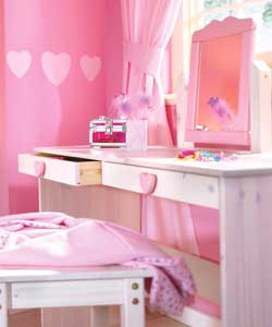 Pink Hearts Dressing Table Set