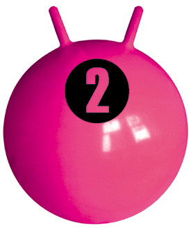 Pink No2 Racing Odd Ball Space Hopper