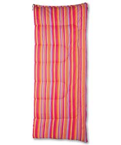 Pink Stripe 300gsm Sleeping Bag