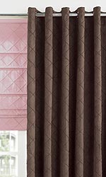 Pintuck Faux Suede Lined Curtains